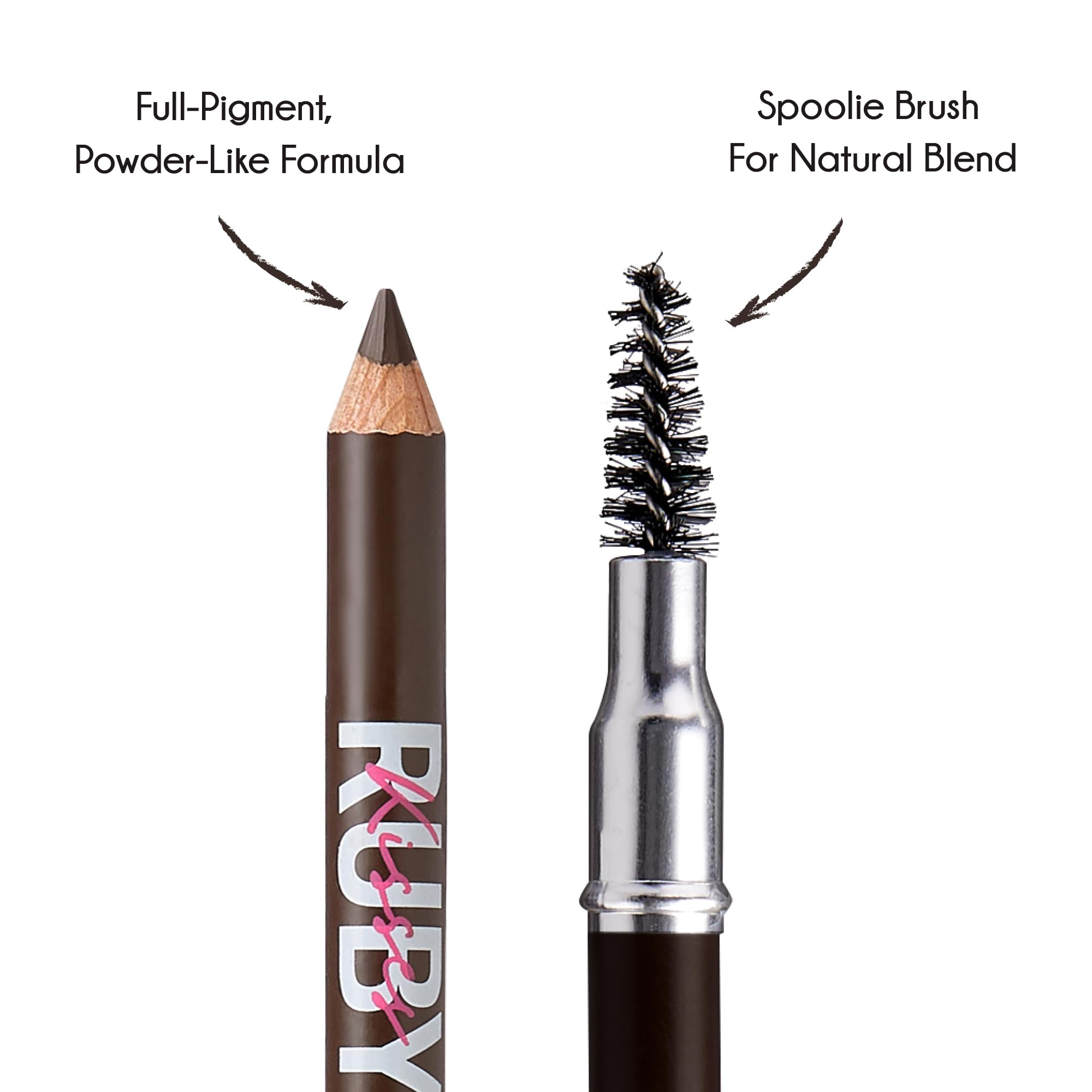 Kiss Go Brow Eyebrow Wooden Pencil Dark Brown (6 Pieces)
